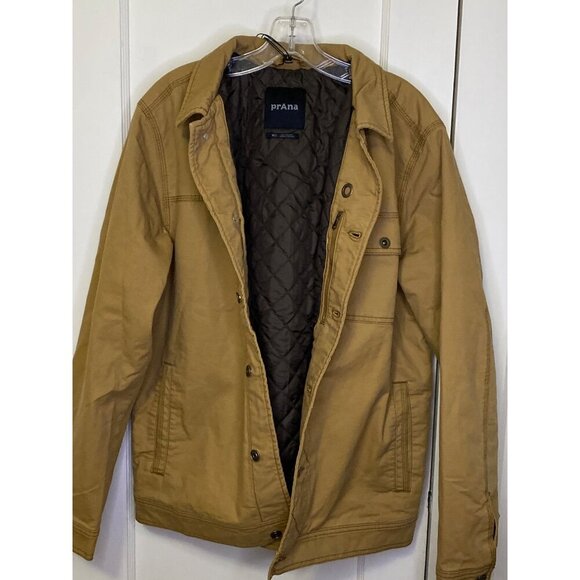 Men's PrAna Trembly Canvass Insulated Stretch  Jacket small  Brown MSRP 170 - Picture 4 of 5
